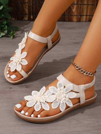 Floréa | Orthopaedic Sandals with Embroidered Flowers