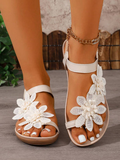 Floréa | Orthopaedic Sandals with Embroidered Flowers