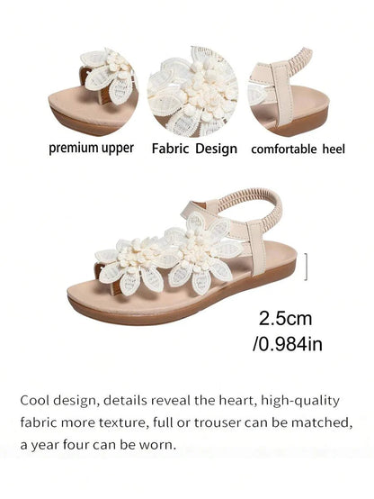 Floréa | Orthopaedic Sandals with Embroidered Flowers