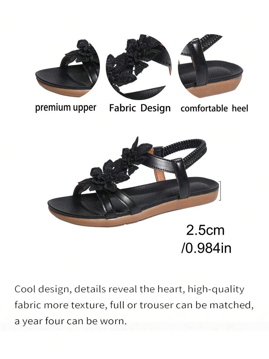 Floréa | Orthopaedic Sandals with Embroidered Flowers