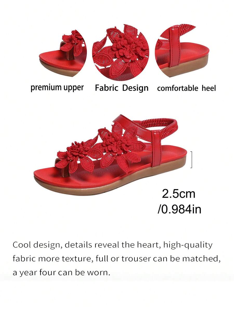 Floréa | Orthopaedic Sandals with Embroidered Flowers