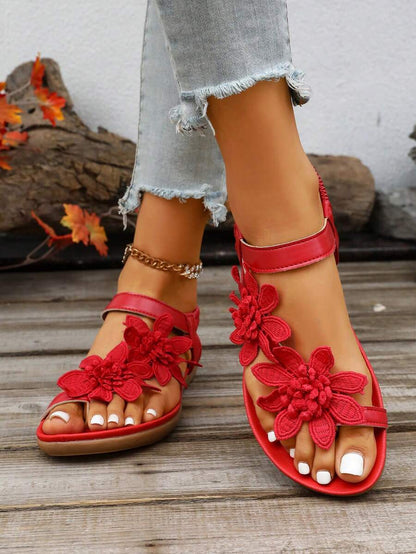 Floréa | Orthopaedic Sandals with Embroidered Flowers