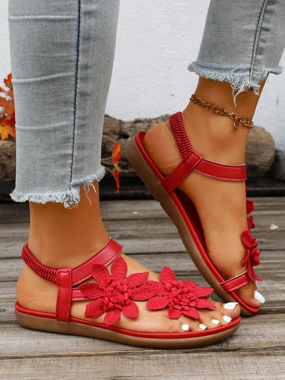 Floréa | Orthopaedic Sandals with Embroidered Flowers