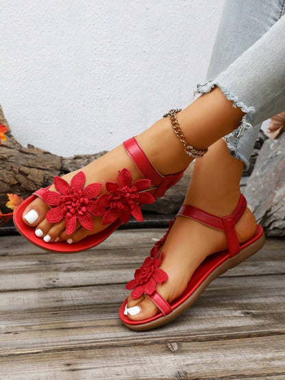 Floréa | Orthopaedic Sandals with Embroidered Flowers
