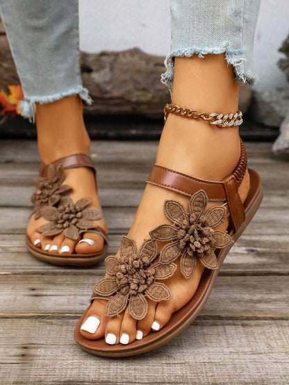 Floréa | Orthopaedic Sandals with Embroidered Flowers