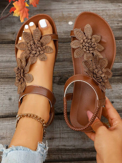 Floréa | Orthopaedic Sandals with Embroidered Flowers