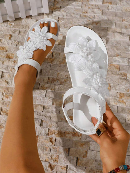 Floréa | Orthopaedic Sandals with Embroidered Flowers