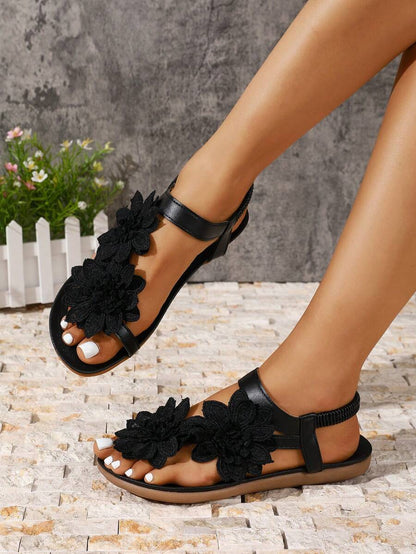 Floréa | Orthopaedic Sandals with Embroidered Flowers