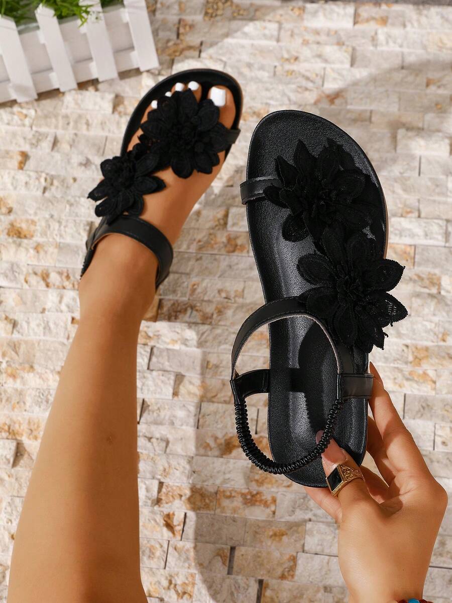 Floréa | Orthopaedic Sandals with Embroidered Flowers
