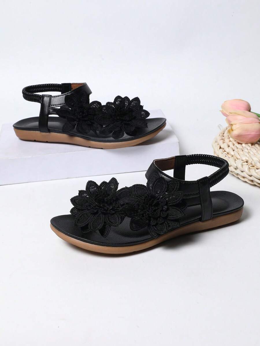Floréa | Orthopaedic Sandals with Embroidered Flowers