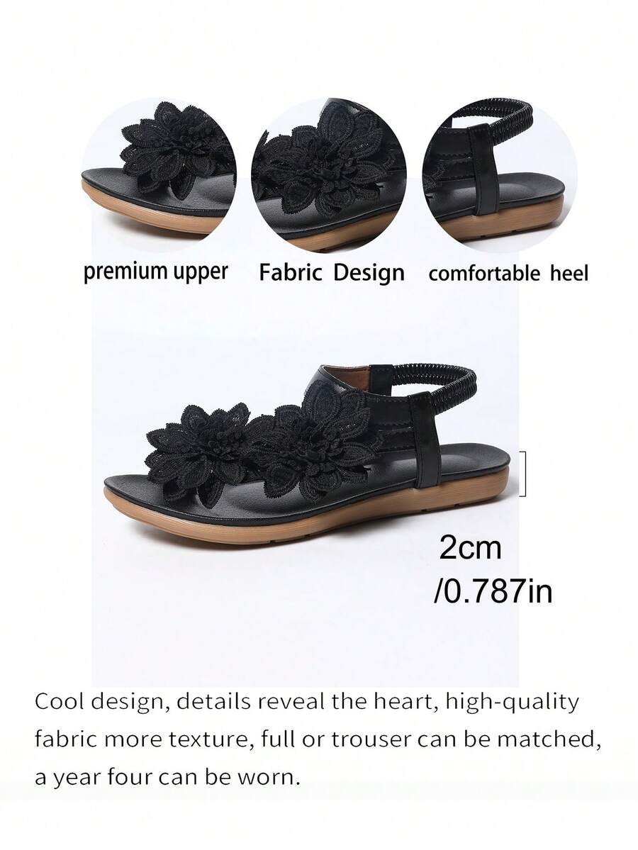 Floréa | Orthopaedic Sandals with Embroidered Flowers