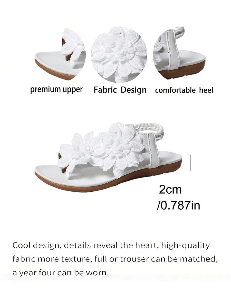 Floréa | Orthopaedic Sandals with Embroidered Flowers