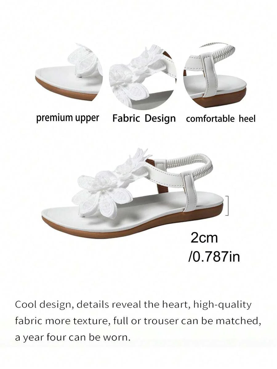 Floréa | Orthopaedic Sandals with Embroidered Flowers