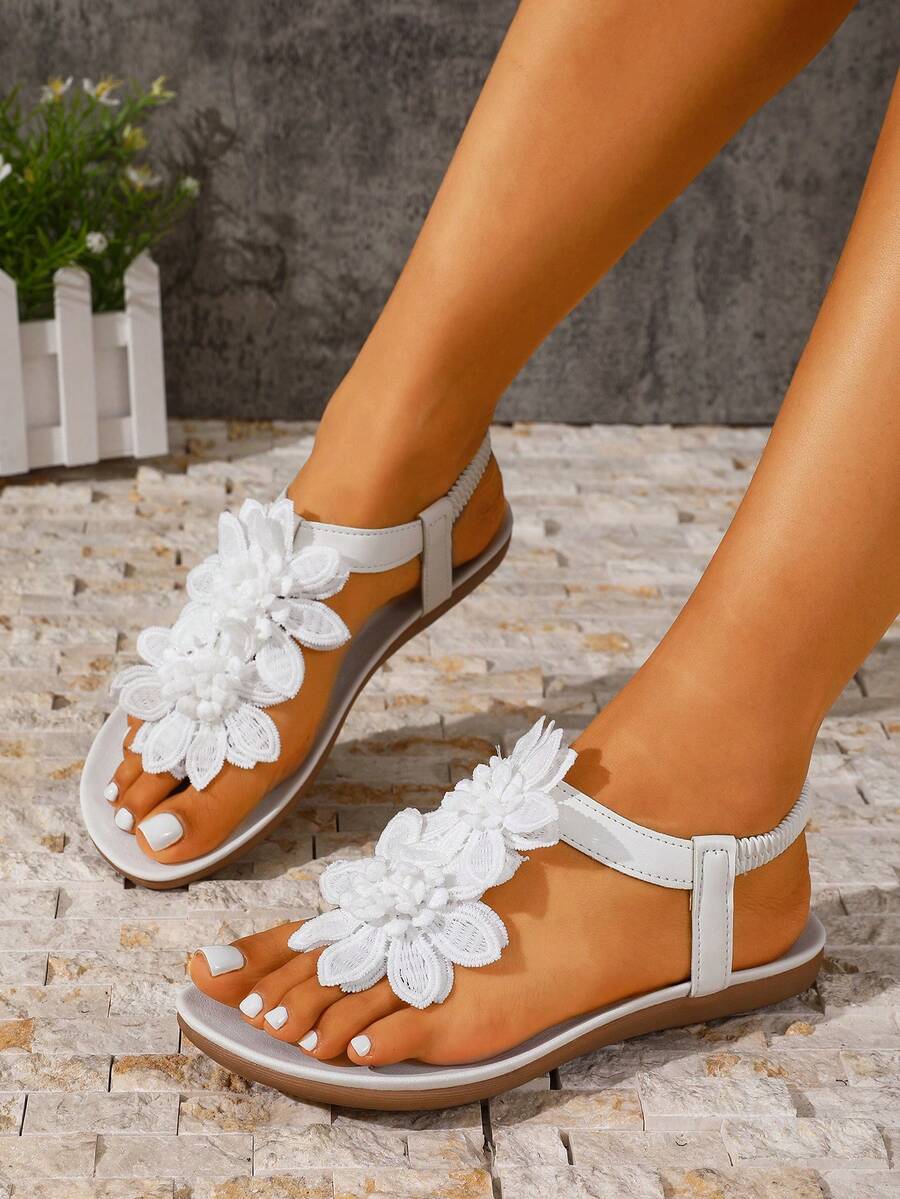 Floréa | Orthopaedic Sandals with Embroidered Flowers