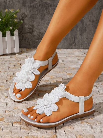 Floréa | Orthopaedic Sandals with Embroidered Flowers