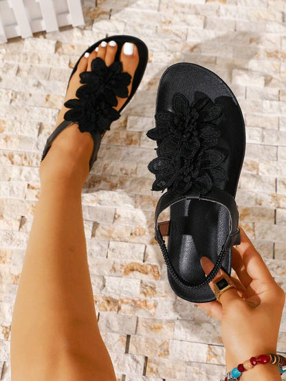 Floréa | Orthopaedic Sandals with Embroidered Flowers
