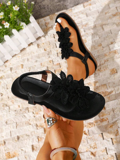 Floréa | Orthopaedic Sandals with Embroidered Flowers