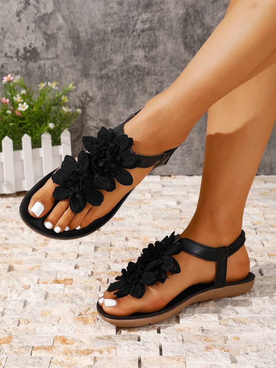 Floréa | Orthopaedic Sandals with Embroidered Flowers