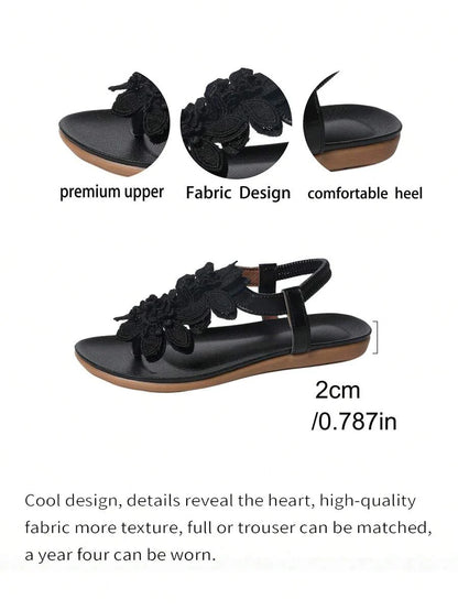 Floréa | Orthopaedic Sandals with Embroidered Flowers