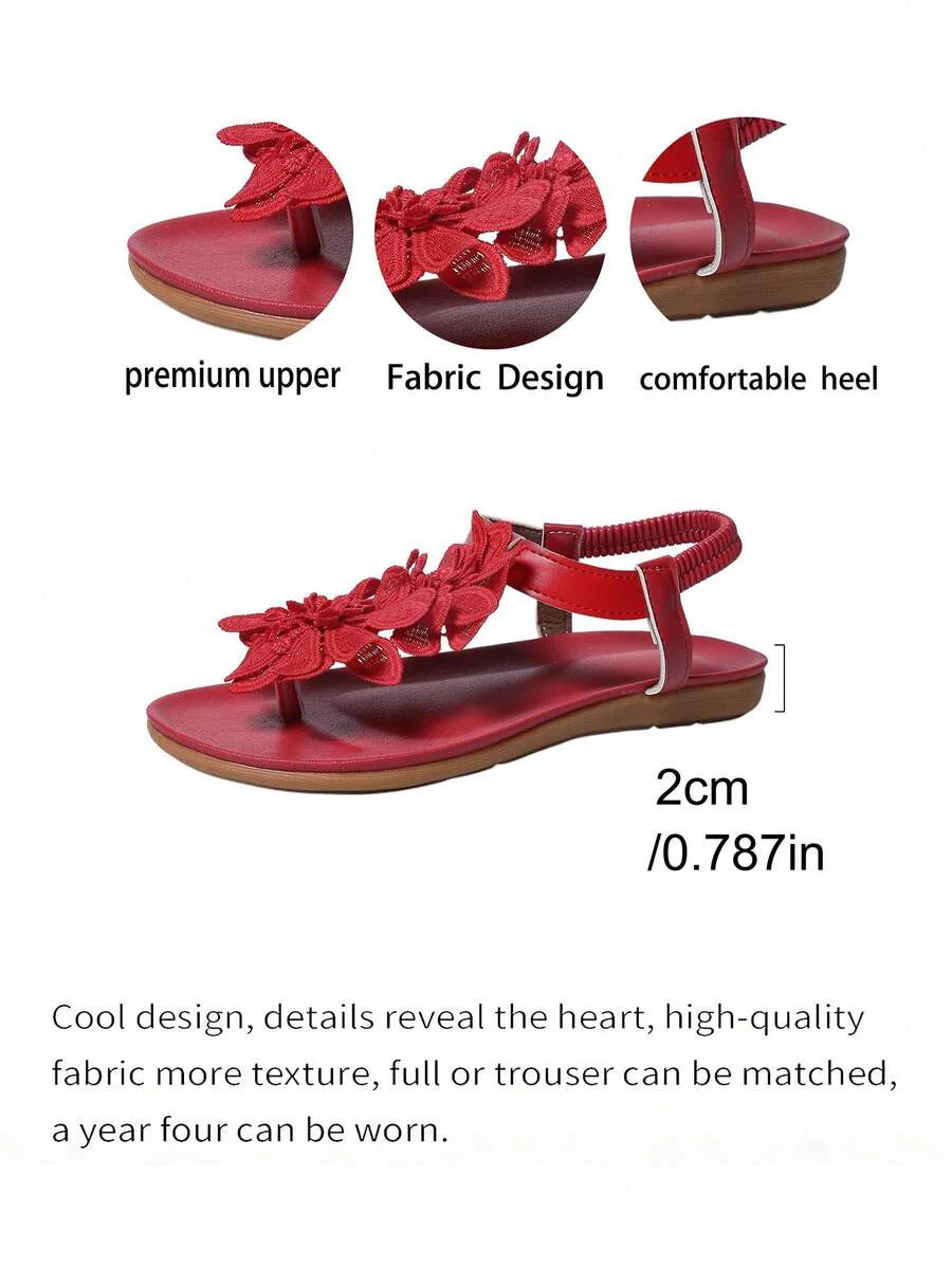 Floréa | Orthopaedic Sandals with Embroidered Flowers