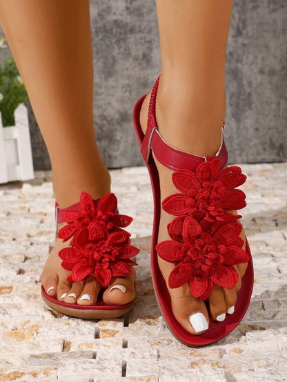 Floréa | Orthopaedic Sandals with Embroidered Flowers