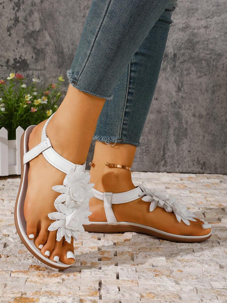 Floréa | Orthopaedic Sandals with Embroidered Flowers