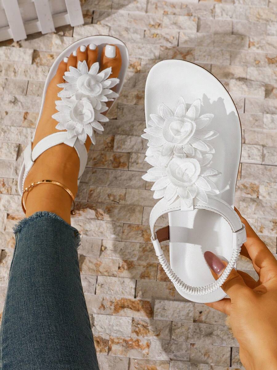 Floréa | Orthopaedic Sandals with Embroidered Flowers