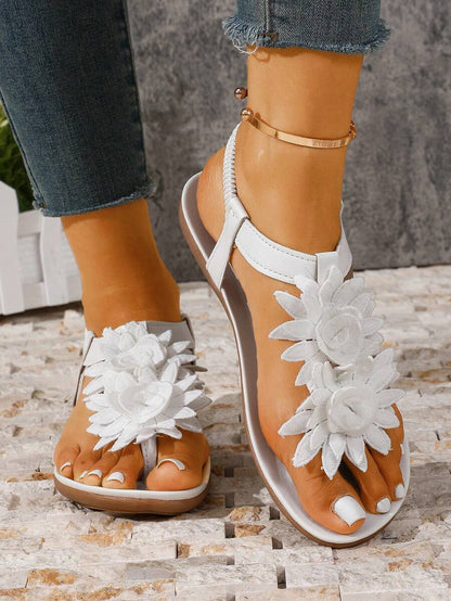 Floréa | Orthopaedic Sandals with Embroidered Flowers