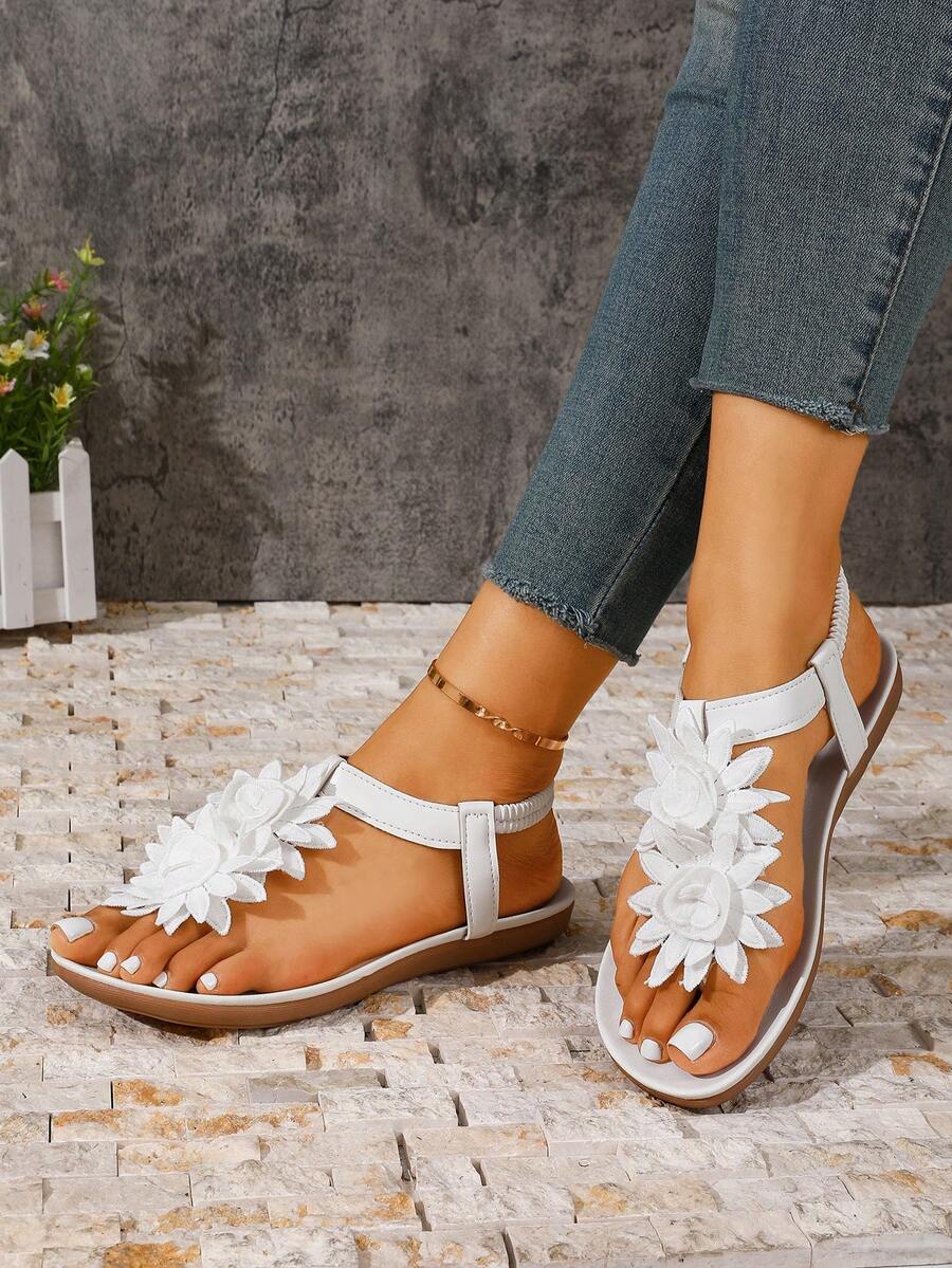 Floréa | Orthopaedic Sandals with Embroidered Flowers