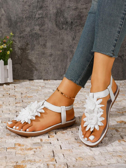 Floréa | Orthopaedic Sandals with Embroidered Flowers