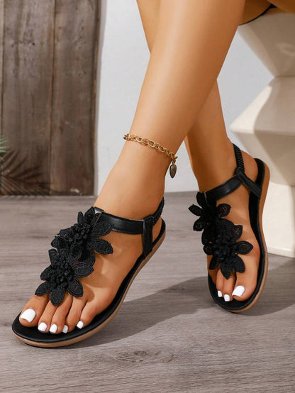 Floréa | Orthopaedic Sandals with Embroidered Flowers