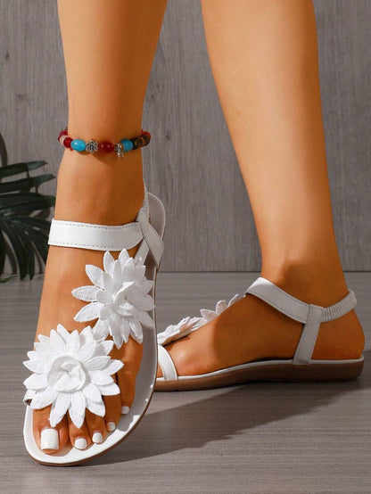 Floréa | Orthopaedic Sandals with Embroidered Flowers