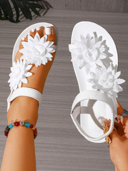 Floréa | Orthopaedic Sandals with Embroidered Flowers