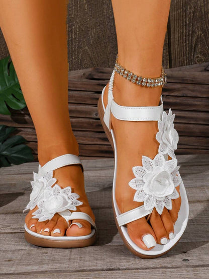 Floréa | Orthopaedic Sandals with Embroidered Flowers