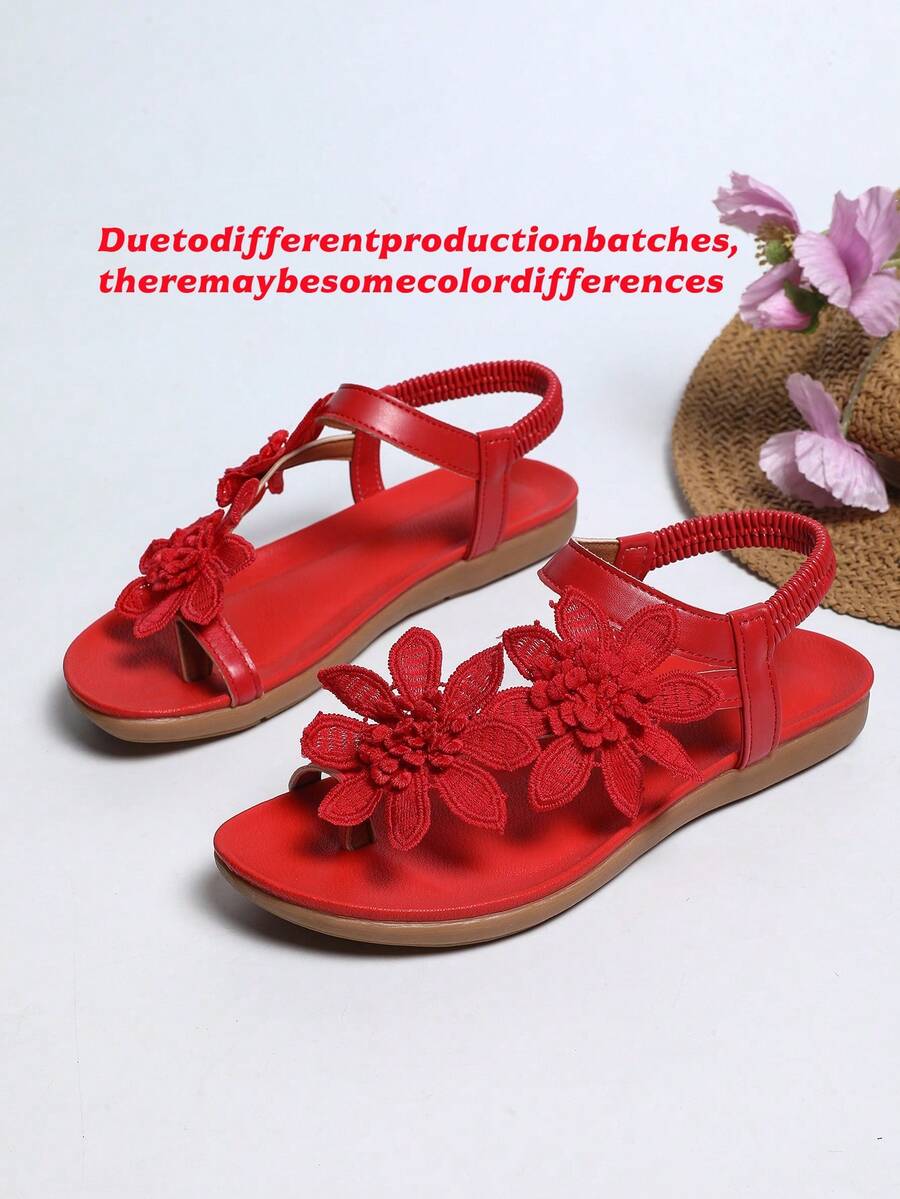 Floréa | Orthopaedic Sandals with Embroidered Flowers