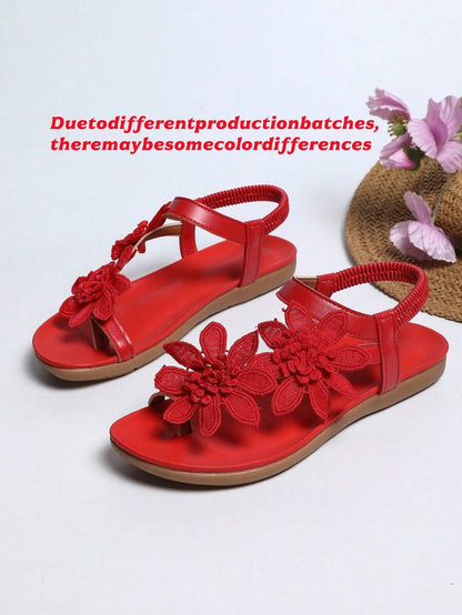 Floréa | Orthopaedic Sandals with Embroidered Flowers