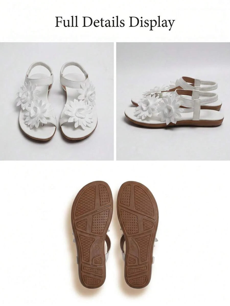 Floréa | Orthopaedic Sandals with Embroidered Flowers