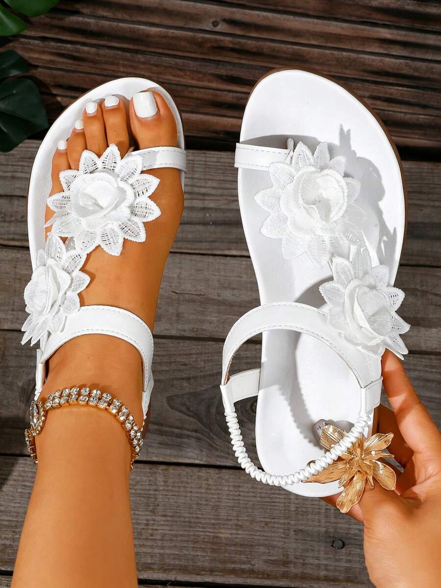 Floréa | Orthopaedic Sandals with Embroidered Flowers