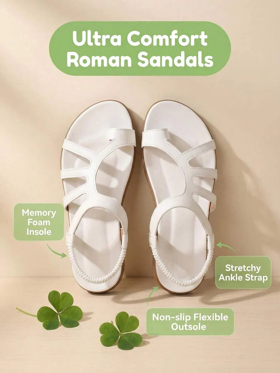 Floréa | Orthopaedic Sandals with Embroidered Flowers