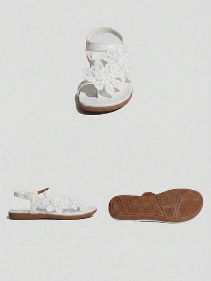 Floréa | Orthopaedic Sandals with Embroidered Flowers