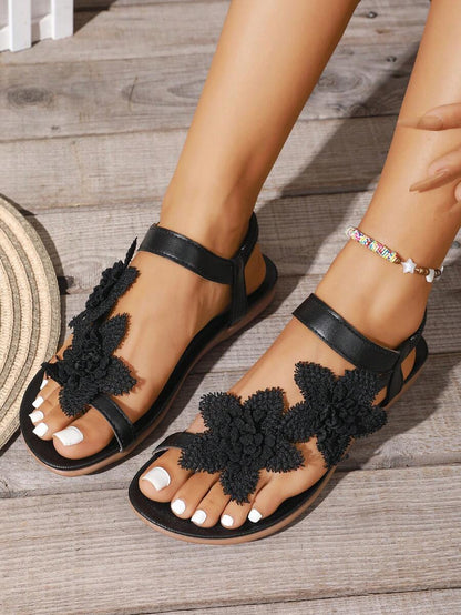 Floréa | Orthopaedic Sandals with Embroidered Flowers