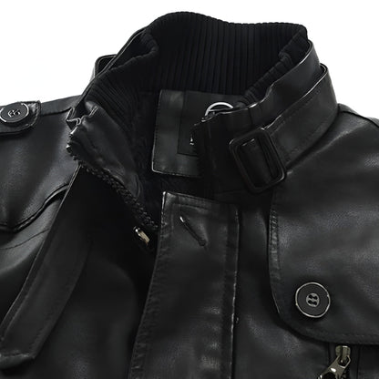 Moxley™ | Exquisite Long Leather Overcoat for Men