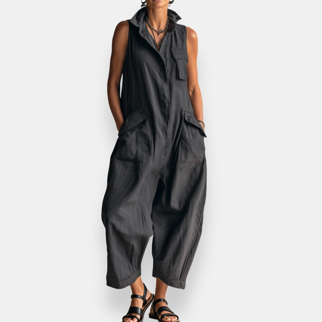 Moxley Helen™ | Sleeveless Linen Jumpsuit
