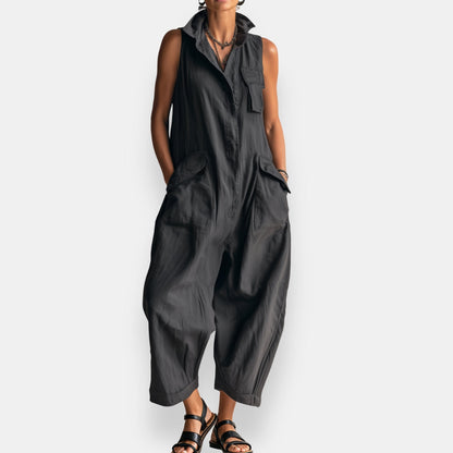 Moxley Helen™ | Sleeveless Linen Jumpsuit