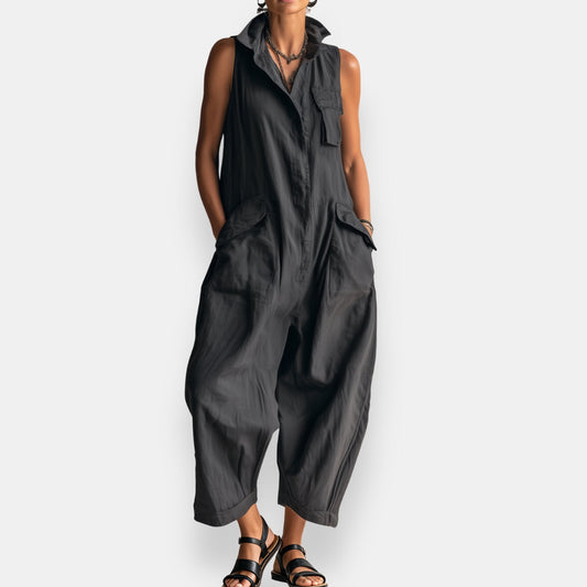 Moxley Helen™ | Sleeveless Linen Jumpsuit
