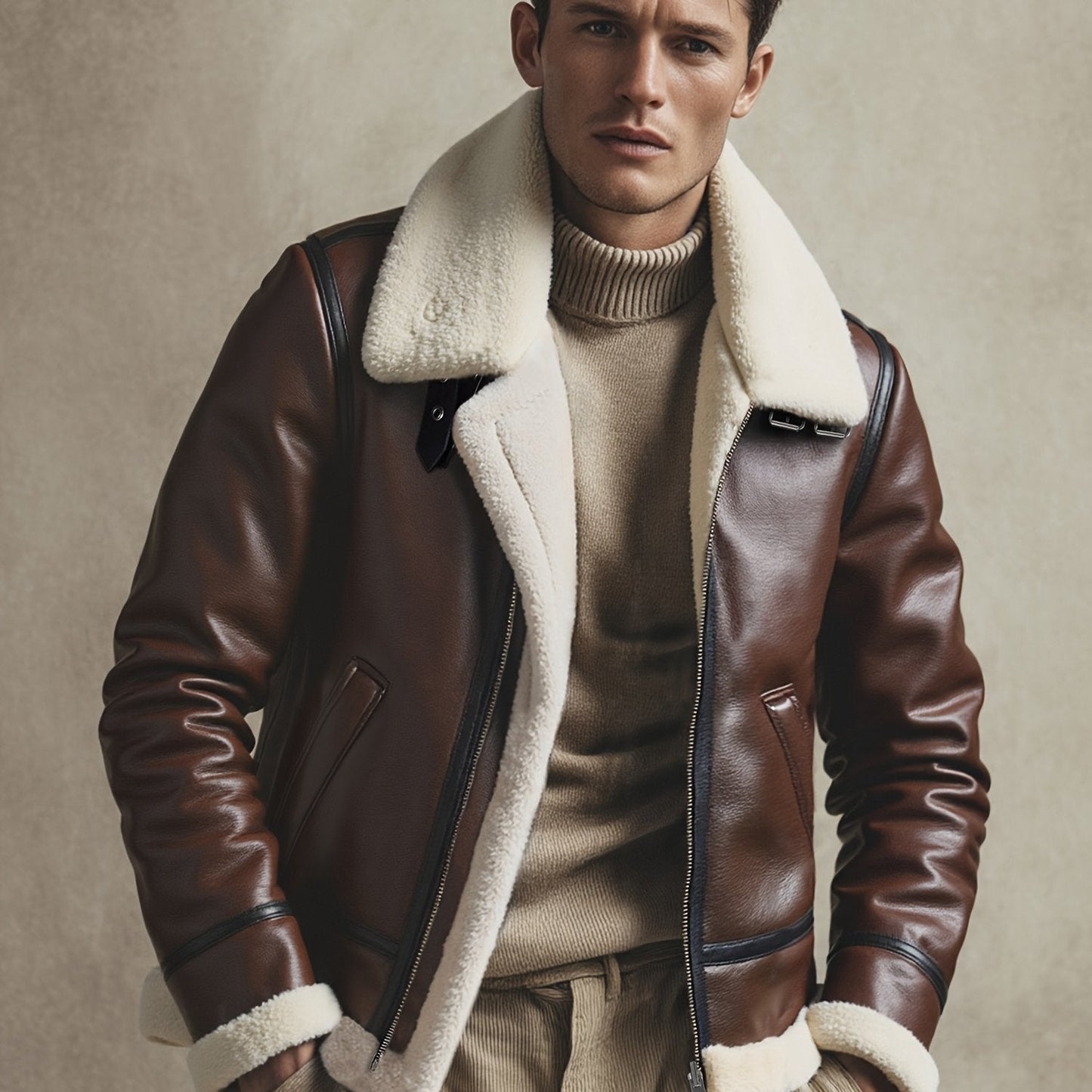 Moxley™ Valero Lyon | Luxe Warm Motorcycle Jacket for Autumn & Winter