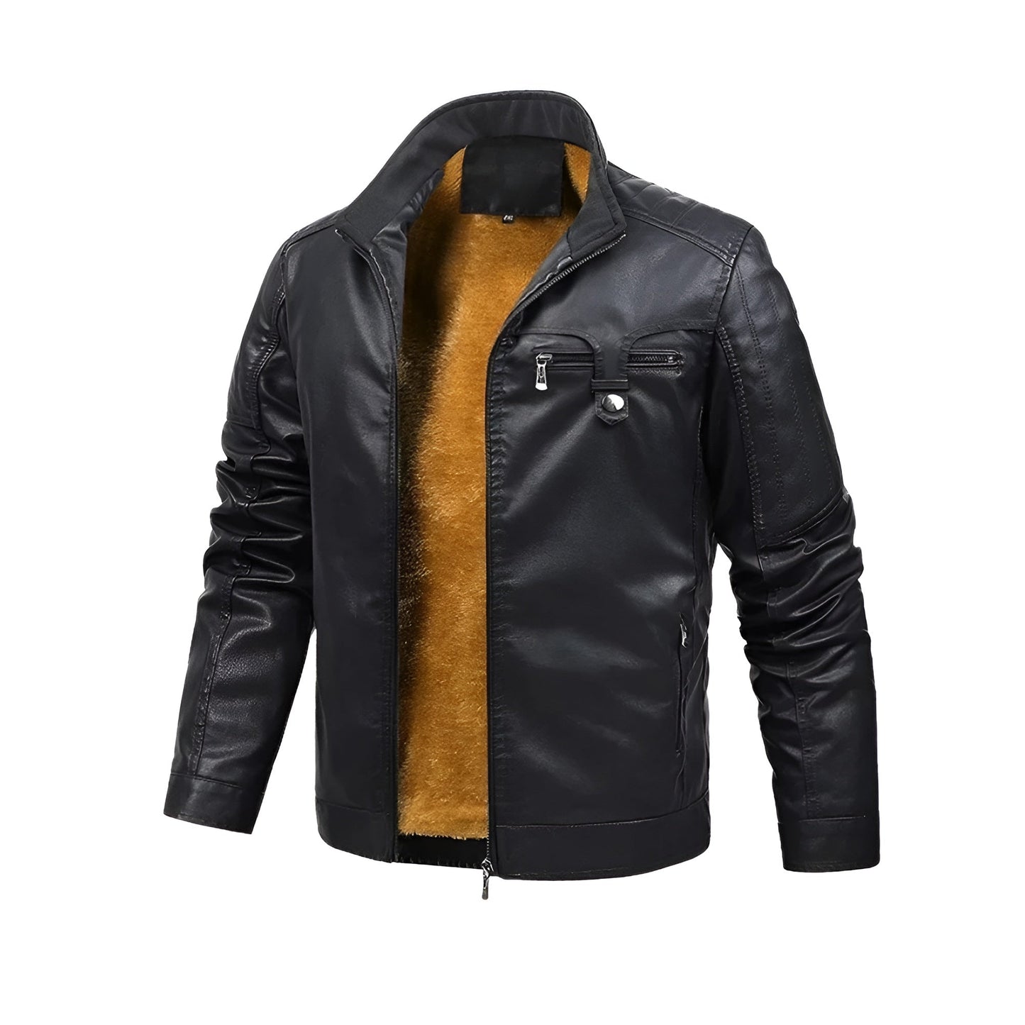 Moxley™ | Luxe Retro Leather Jacket with Premium Fleece Lining