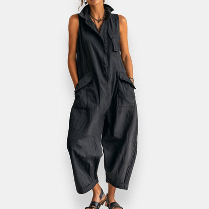 Moxley Helen™ | Sleeveless Linen Jumpsuit