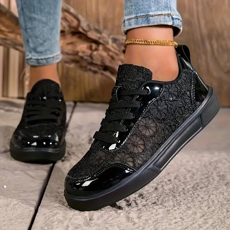 Moxley™ Bella | Floral Lace Sneakers