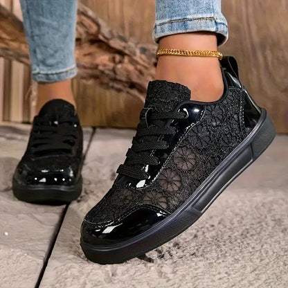 Moxley™ Bella | Floral Lace Sneakers